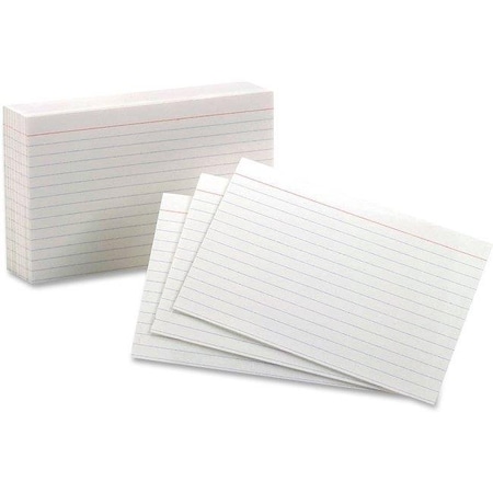 4 X 6 In. Ruled Index Cards; 8Point - White